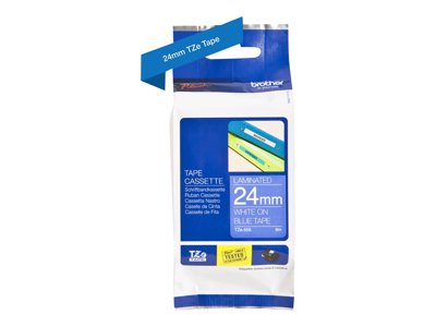 Schriftbandkassette Brother 24mm blau/weiß TZE555 - TZE555