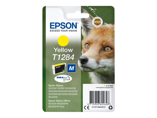 Image of Epson T1284 - M size - yellow - original - ink cartridge