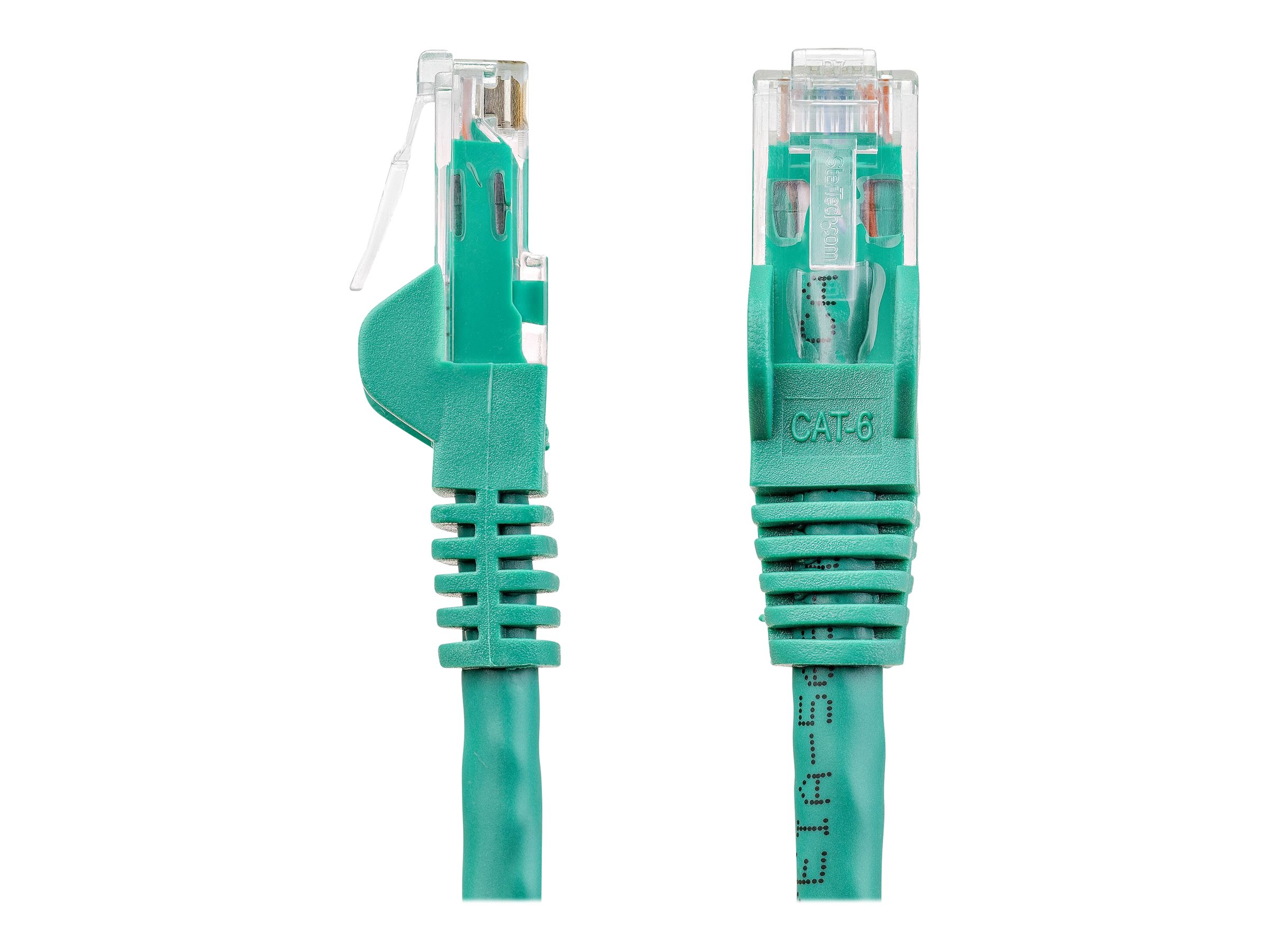 Startech 12ft CAT6 Ethernet Cable, 10 Gigabit Snagless RJ45 650MHz 100W PoE Patch Cord, CAT 6 10GbE UTP Network Cable w/Strain Relief, Green, Wiring is UL Certified/TIA