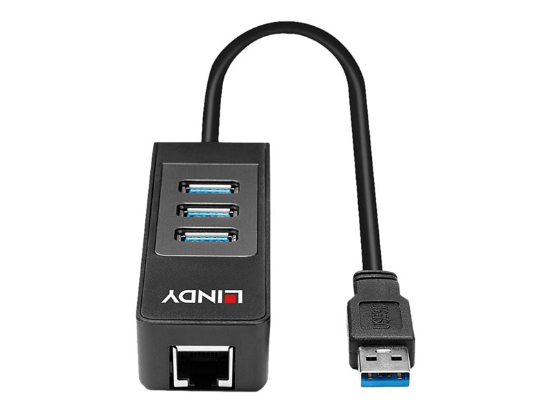 LINDY USB 3.1 Hub/Gigabit Ether. Adapter
