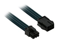 Nanoxia Single Sleeve 6 pin PCI Express-strøm (male) - 6 pin PCI Express-strøm (female) Grøn 30cm Forlængerkabel til strøm