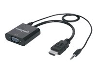 Manhattan Video/audiokabelpakke HDMI / VGA / audio Sort