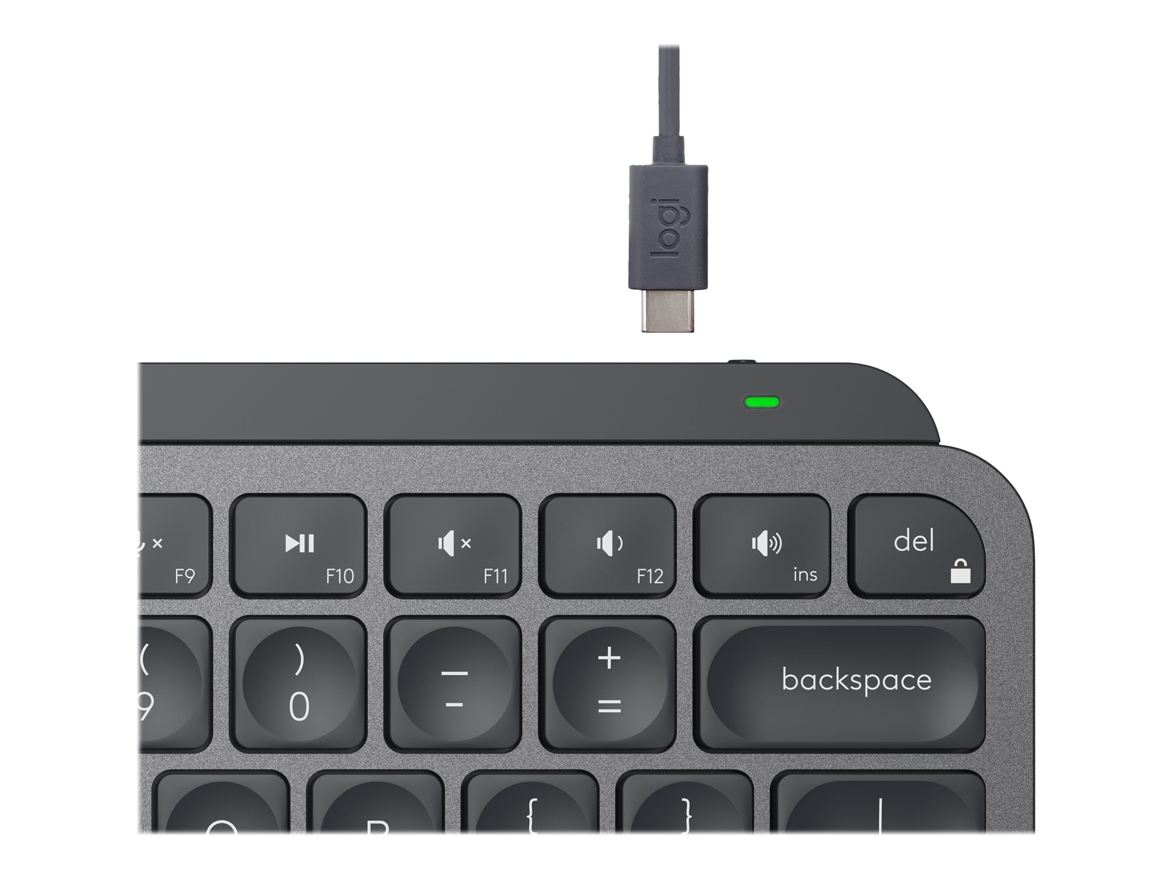 Logitech MX Keys Mini keyboard black Input Product shot Close-up 75801