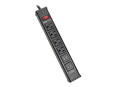 Tripp Lite 4-Outlet Surge Protector Power Strip with 4 USB Ports (4.2A Shared)