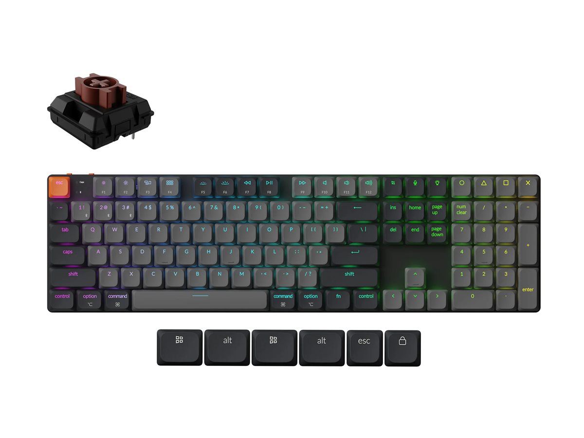 Keychron K5 Version 2 keyboard QMK  mechanical 100% full size Input Product shot Front 79800