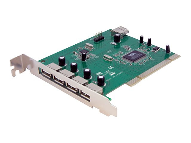 Image of StarTech.com 7 Port PCI USB Card Adapter - PCI to USB 2.0 Controller Adapter Card - Full Profile Expansion Card (PCIUSB7) - USB adapter - PCI - 7 ports