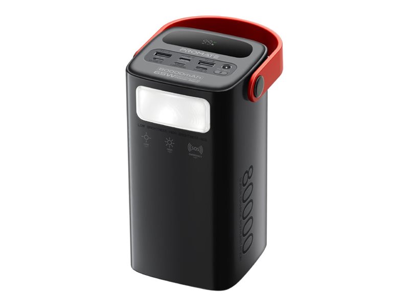 Promate PowerMine-80 power bank Li-pol USB 24 pin USB-C USB-C (PD) 4 pin USB Type A (QC 3.0) Product shot Right-angle 79550