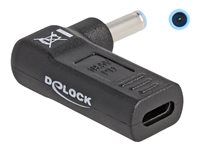 DeLOCK 24 pin USB-C (female) - Strøm DC jackstik 4,5 mm (ID: 3,0 mm) (male) Sort Strømforsyningsadapter