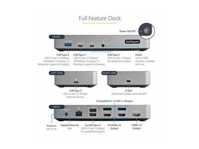 STARTECH Triple Monitor Docking Station