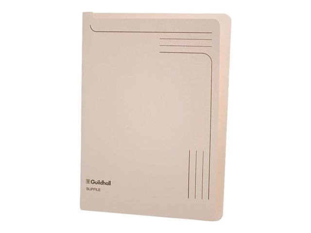 Guildhall L Shaped Folder For A4 Capacity 50 Sheets Cream Pack Of 5