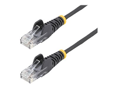 Startech 3m Slim LSZH CAT6 Ethernet Cable, 10 Gigabit Snagless RJ45 100W PoE Patch Cord, CAT 6 10GbE UTP Network Cable w/Strain Relief, Black, ETL, Low Smoke Zero Halogen