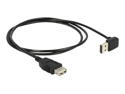 DELOCK USB Verl.A -> A St/Bu 1.00m 90° sw Easy USB - 83547