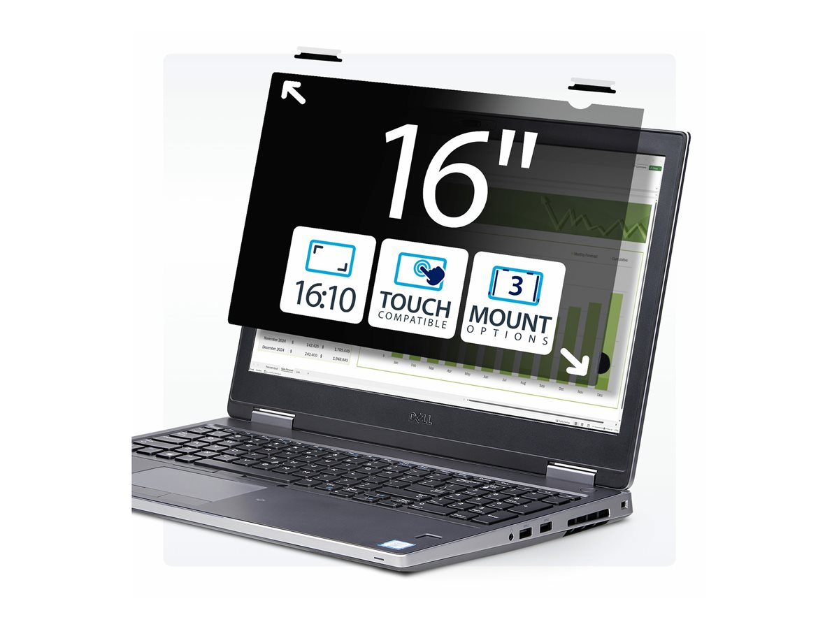 StarTech.com 16-inch 16:10 Touch Privacy Screen, Anti-Glare Privacy Filter, Laptop Monitor Screen Protector with +/- 30 Deg. View Angle, Flip-Up - 51% Blue Light Reduction (16LT6-PRIVACY-SCREEN) - filtr pro zvýšení soukromí k notebooku – foto 2