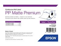 Epson Premium - label continuous paper - matte - 18 roll(s) - Roll (7.6 cm x 29 m)