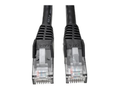 Eaton Tripp Lite Series Cat6 Gigabit Snagless Molded (UTP) Ethernet Cable (RJ45 M/M), PoE, Black, 1 ft. (0.31 m)