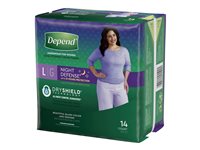 Depend Night Defense Incontinence Underwear for Women - Overnight Absorbency - Large - 14 Count