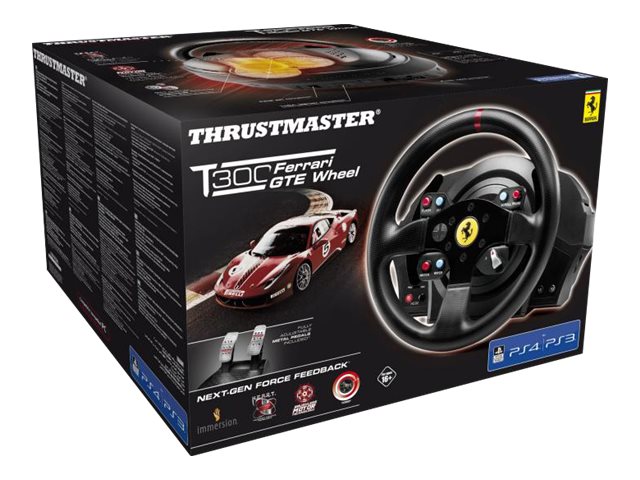 ThrustMaster T300 FERRARI GTE wheel and pedals set Package view Left-angle 76900