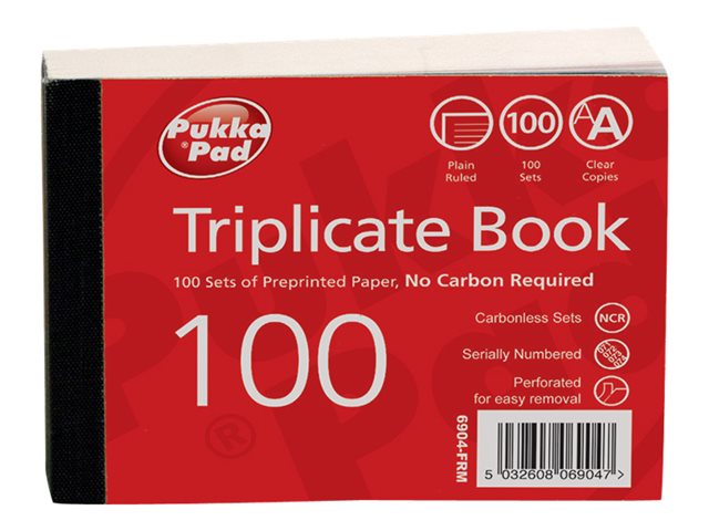 Pukka Pad Triplicate Book 100 Sheets 105 X 130 Mm Triplicate