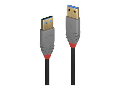 LINDY USB 3.0 Kabel Typ A/A Anthra Line M/M 0.5m - 36750