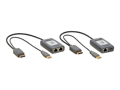 Eaton Tripp Lite Series 1-Port DisplayPort over Cat6 Extender Kit, Pigtail Transmitter/Receiver, 4K 60 Hz, HDR, 4:4:4, 230 ft. (70.1 m), TAA