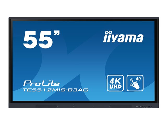 Iiyama Prolite Te5512mis B3ag 55 Class 546 Viewable Led Backlit Lcd Display 4k For Digital Signage Interactive Communication