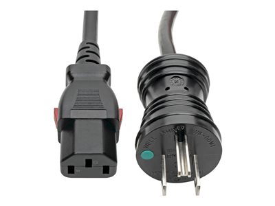 Eaton Tripp Lite Series Hospital-Grade Power Cord, NEMA 5-15P to Locking IEC C13
