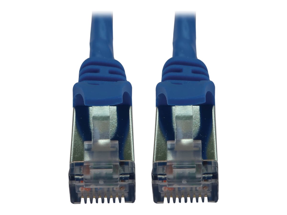 Eaton Tripp Lite Series Cat6a 10G Snagless Shielded Slim STP Ethernet Cable (RJ45 M/M), PoE, Blue, 15 ft. (4.6 m)