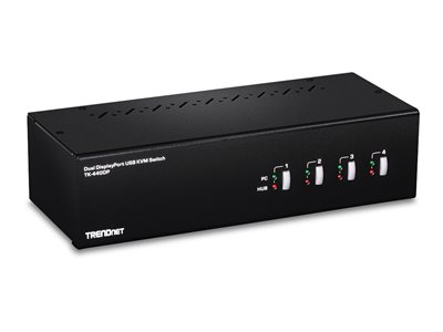 TRENDnet KVM Switch 4-port Dual Monitor DisplayPort - TK-440DP