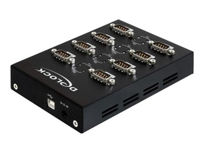DELOCK Seriell-Hub 8-Port 1x USB -> 8x D-Sub9 extern - 61860