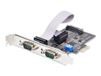 StarTech.com 2-Port Serial PCIe Card, Dual-Port PCI Express to RS232/RS422/RS485 (DB9) Serial Card, Low-Profile Brackets Incl., 16C1050 UART, TAA-Compliant, Windows/Linux, TAA Compliant - Level-4 ESD Protection (2S232422485-PC-CARD)
