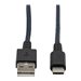 Eaton Tripp Lite Series Heavy Duty USB-A to USB C Charging Sync Cable Android M/M USB 2.0, UHMWPE and Aramid Fibers, Gray, 10 ft. (3 m)