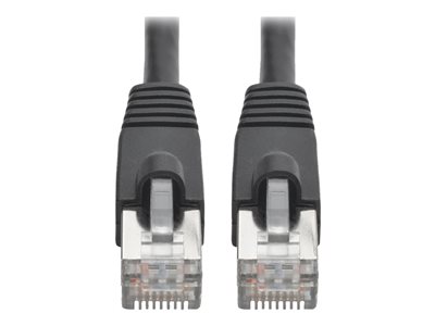 Tripp Lite Cat6a 10G-Certified Snagless Shielded STP Network Patch Cable (RJ45 M/M), PoE, Black, 3 ft.