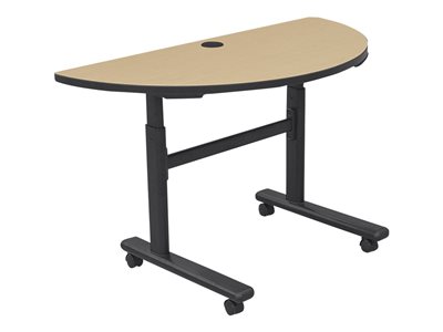 BALT Sit/Stand Flipper Table mobile half-round fusion maple black base