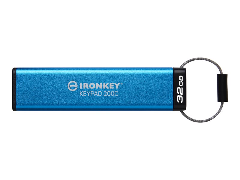 KINGSTON 32GB USB-C IronKey Keypad 200C FIPS 140-3 Lvl 3 Pending AES-256
