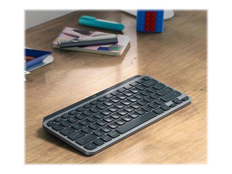 Logitech MX Keys Mini for Mac – Clavier sans fil minimaliste compact,  Bluetooth, touches rétroéclairées, USB-C, saisie tactile, compatible avec