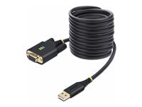 StarTech.com 10ft (3m) USB to Null Modem Serial Adapter Cable, Interchangeable DB9 Screws/Nuts, COM Retention, USB-A to RS232, FTDI, Level-4 ESD Protection, Windows/macOS/ChromeOS/Linux - Rugged TPE Construction (1P10FFCN-USB-SERIAL)