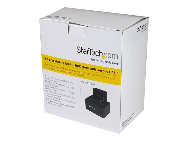StarTech.com Station d'accueil USB 3.0 / eSATA externe pour disque dur SATA  III 6 Gb/