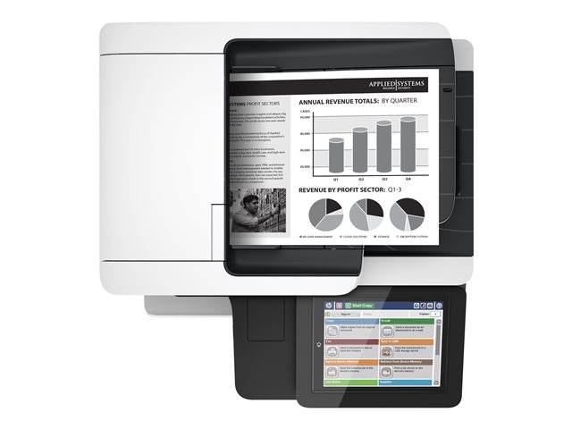 HP LaserJet Enterprise Flow MFP M527c - multifunction printer - B/W ...