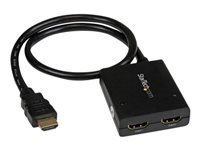 StarTech.com HDMI Cable Splitter - 2 Port - 4K 30Hz - Powered - HDMI Audio / Video Splitter - 1 in 2 Out - HDMI 1.4