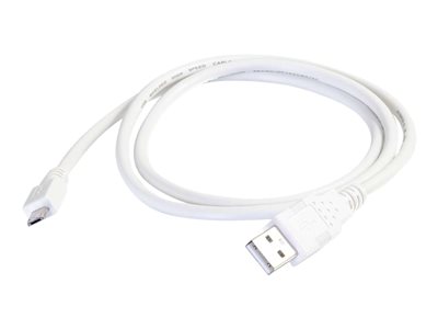 C2G 6ft USB 2.0 A to Micro-USB B Cable White - 6' USB Cable - USB cable - 4 pin Type A to Micro-USB Type B - 6 ft