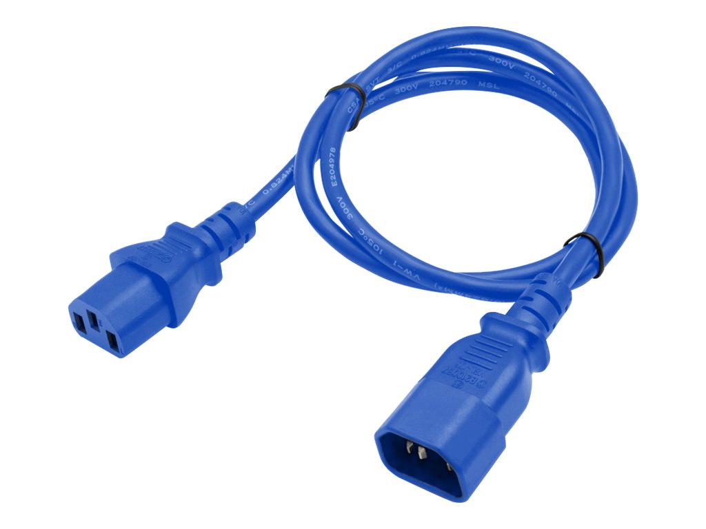 C13/C14 18AWG POWER EXT CBL6FT BLUE LOCKING 18AWG 10A 100-250V