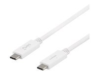 DELTACO USB 3.1 USB Type-C kabel 50cm Hvid
