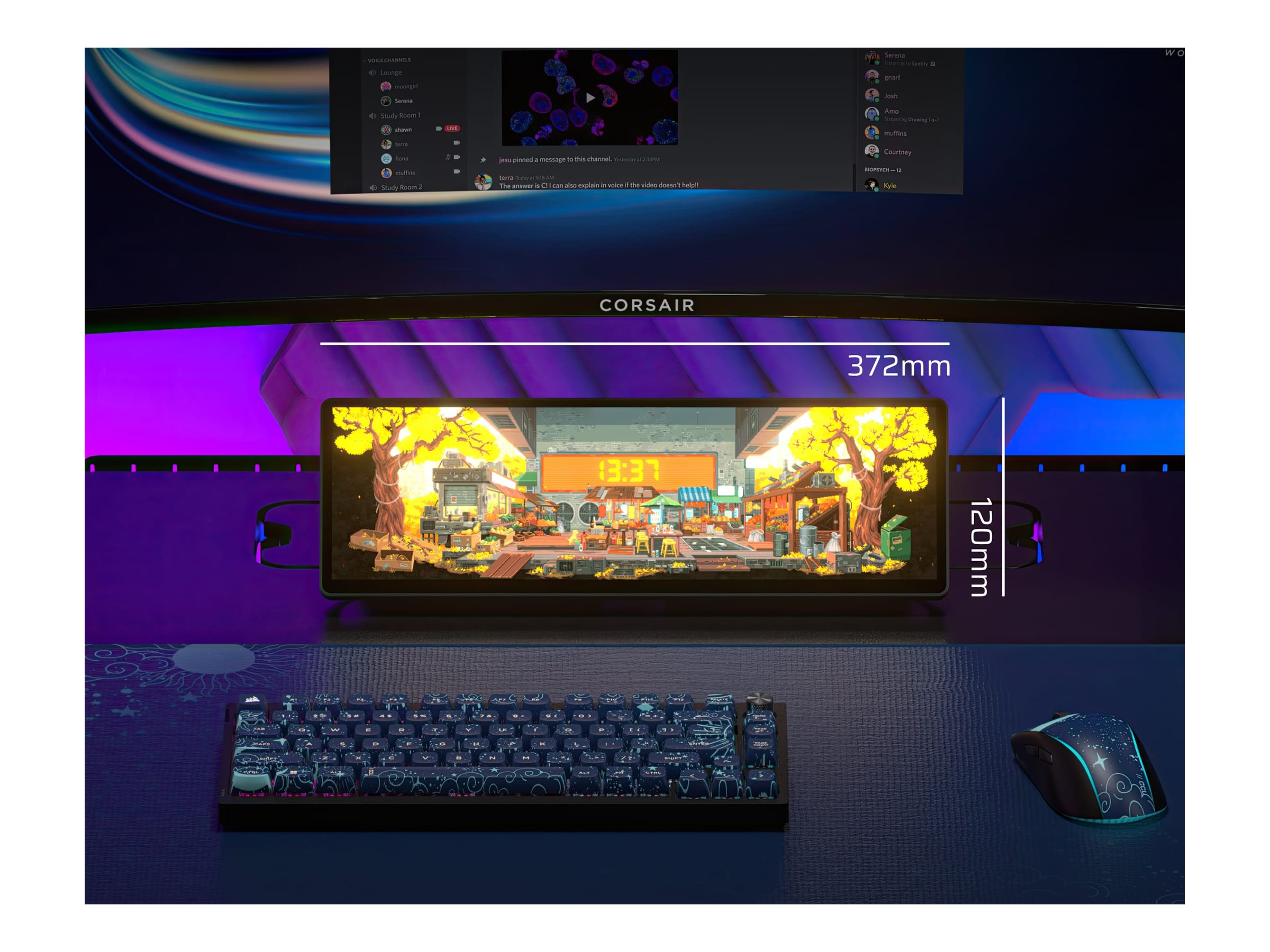 CORSAIR XENEON EDGE LED monitor 2K Product shot Left-angle 79900