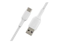 BELKIN Câble tressé USBA USBC 0.15m blan