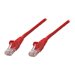Network Patch Cable, Cat5e, 0.25m, Red, CCA, U/UTP