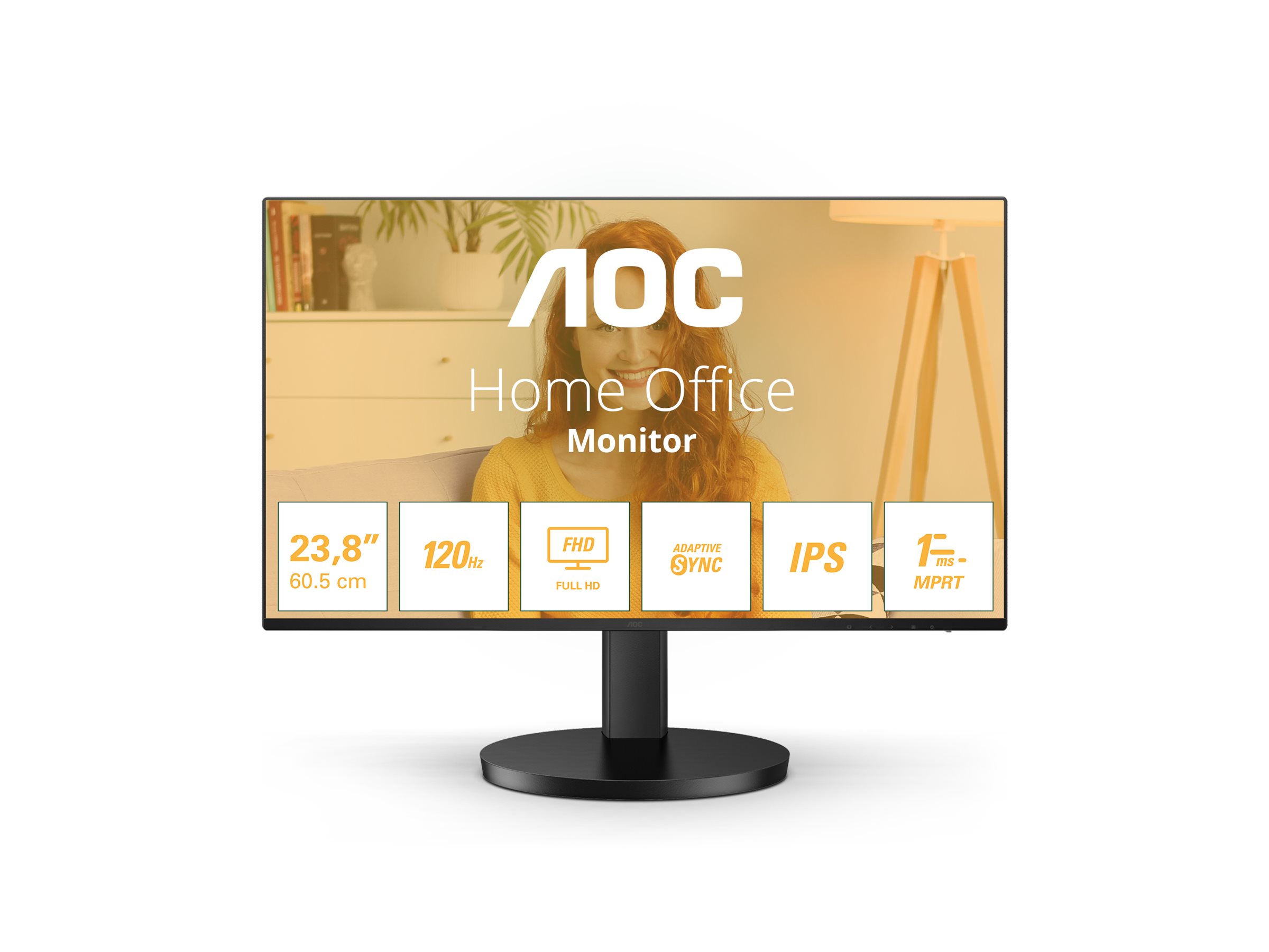 An image of AOC Basic-line 24B3HA2 - LED monitor - Full HD (1080p) - 24"
