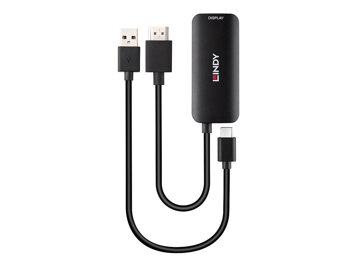 LINDY HDMI to USB Type C Converter, with USB Power