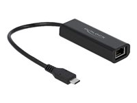 DeLock Netværksadapter USB-C 3.1 Gen 1 / Thunderbolt 3 2.5Gbps Kabling