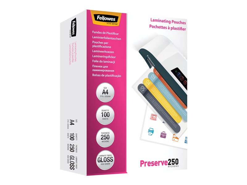 FELLOWES POCHETTES 125 MICRONS 54X86MM X