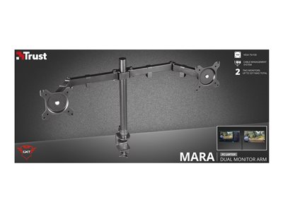 TRUST Support articulé MARA pour 2écrans